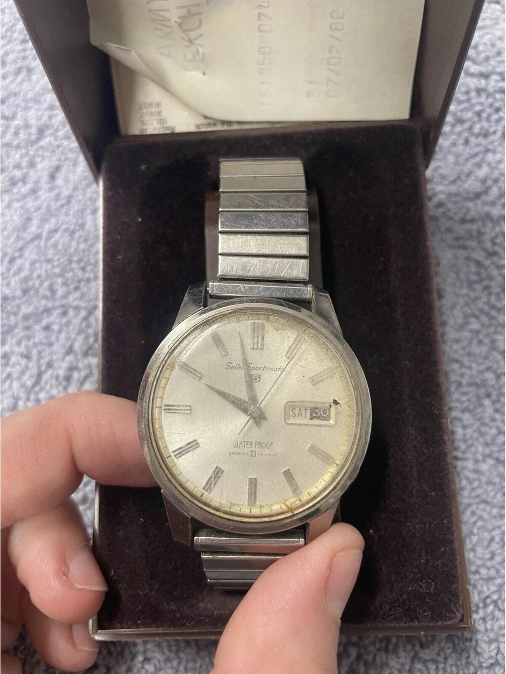 Vintage 1960’s JAPAN SEIKO SPORTSMATIC 5 21Jewels FOR PARTS